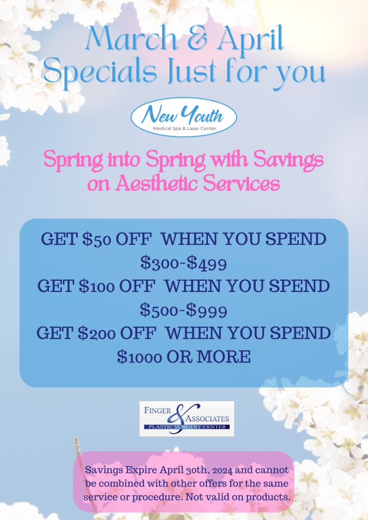 March and April Spring Specials at finger and Assciates