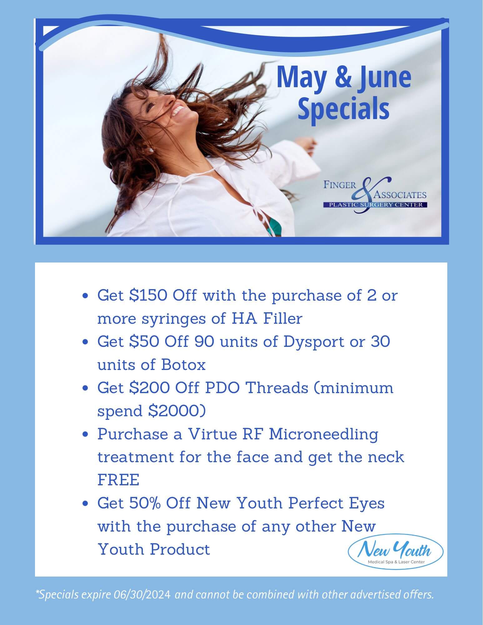 May and June Specials at Finger and Associates